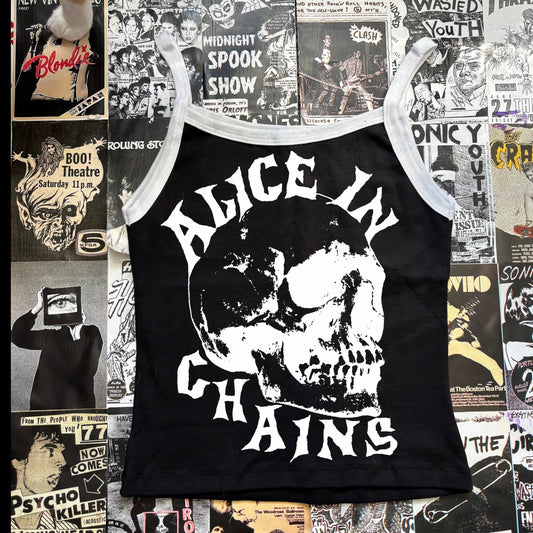 Alice in chains black/white baby tank