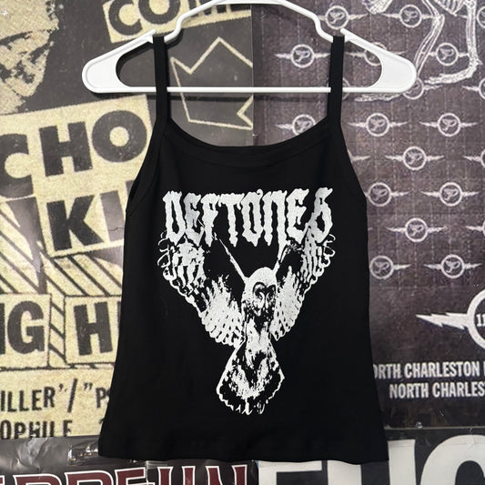 Deftones owl black baby tank
