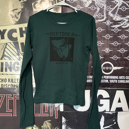 Deftones forest green long sleeve