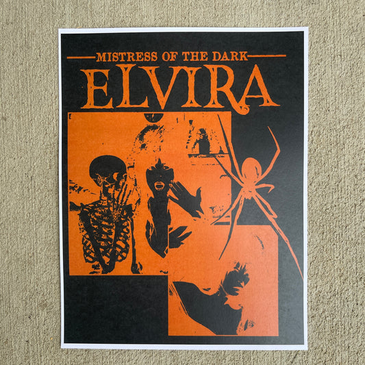 Elvira black/orange poster