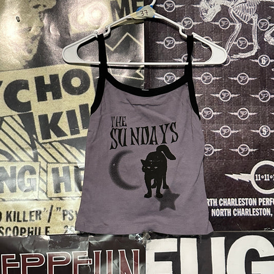 The Sundays purple/black ringer baby tank