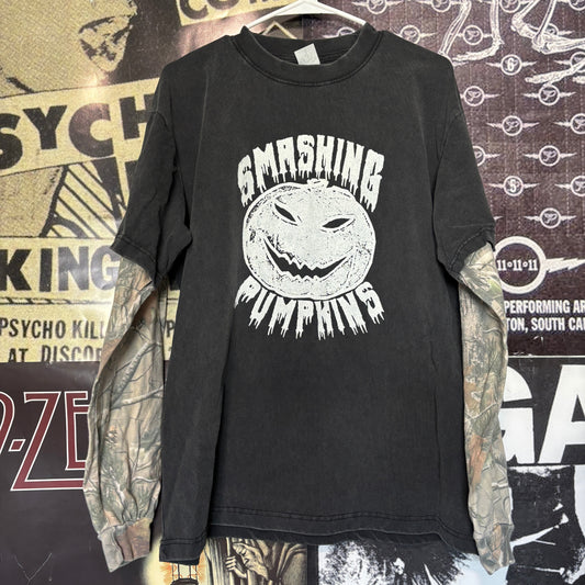 smashing pumpkins camo/black long sleeve (PREORDER)