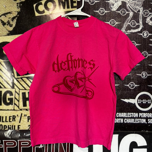 Deftones hot pink slim t-shirt