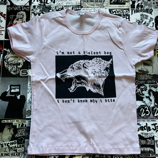 VIOLENT DOG PINK LONG BABY TEE XLARGE