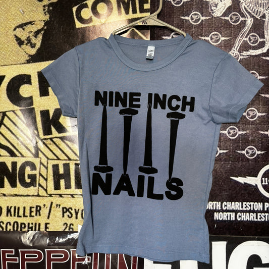 Nine inch nails blue babydoll tee