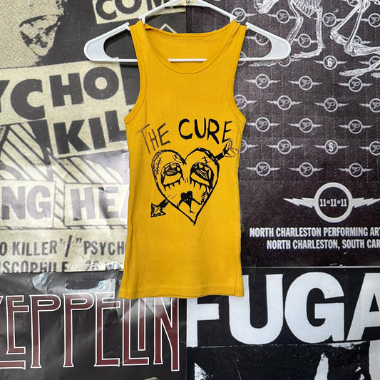 The cure yellow ribbed tank SM/MED