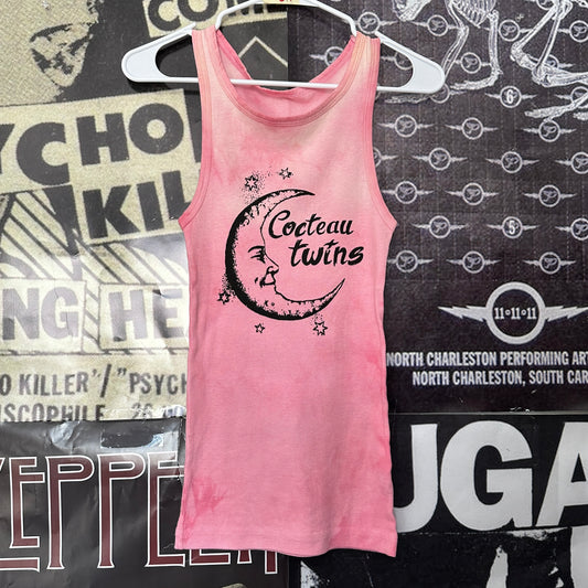 Cocteau twins pink ribbed tank SM/MED