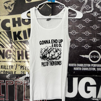 Bones white ribbed tank top SM/MED