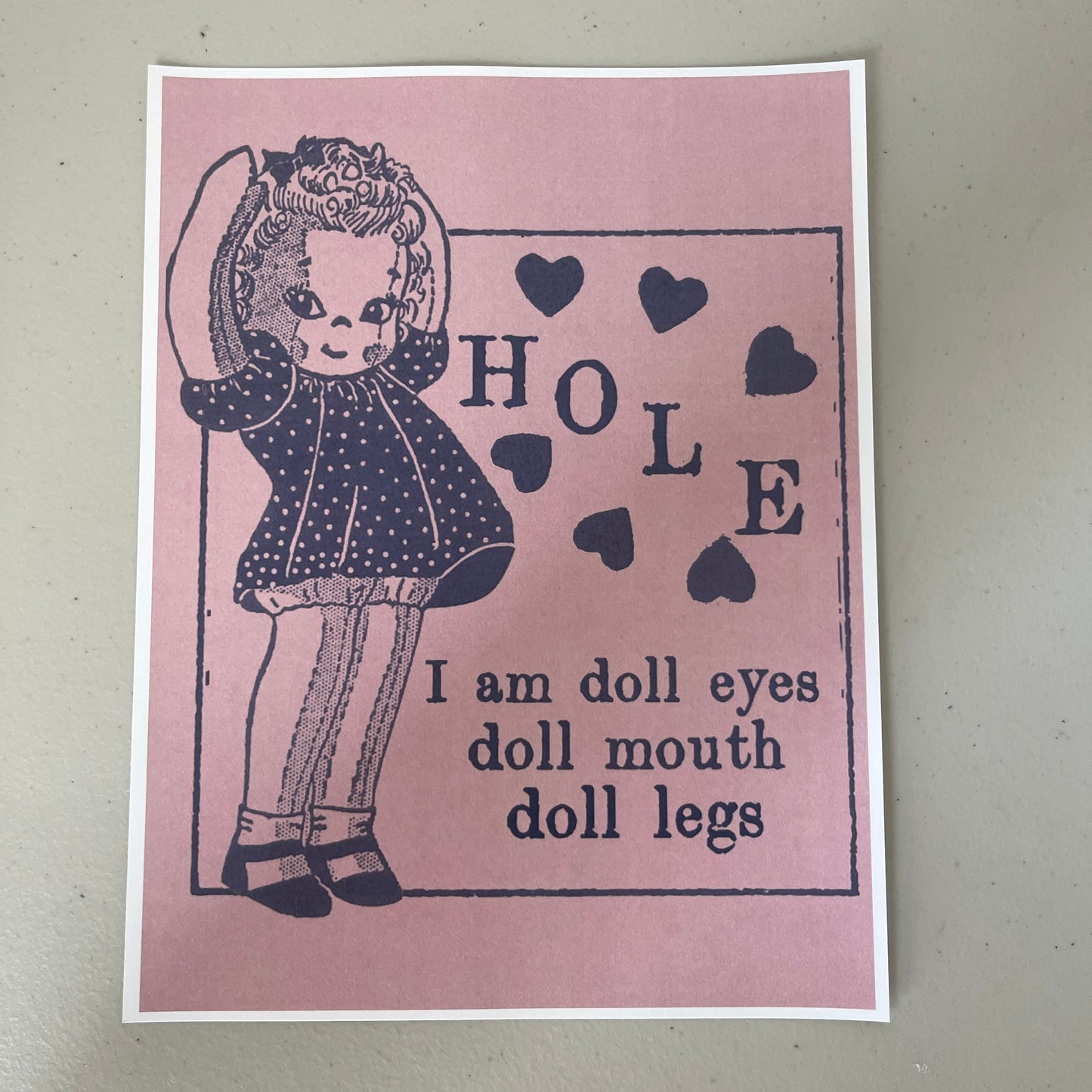 Hole doll parts poster