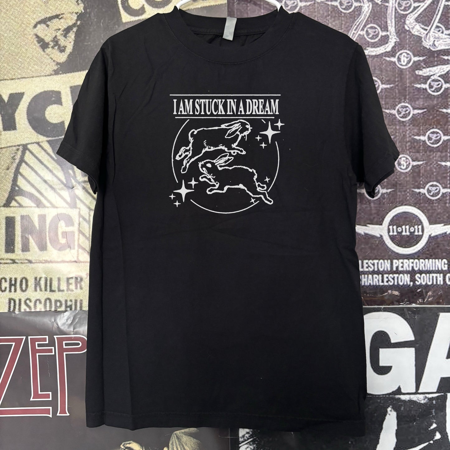 Dream bunny black full size tee