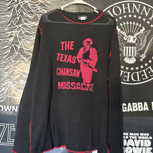 Texas chainsaw black/red mesh long sleeve LAR/XL