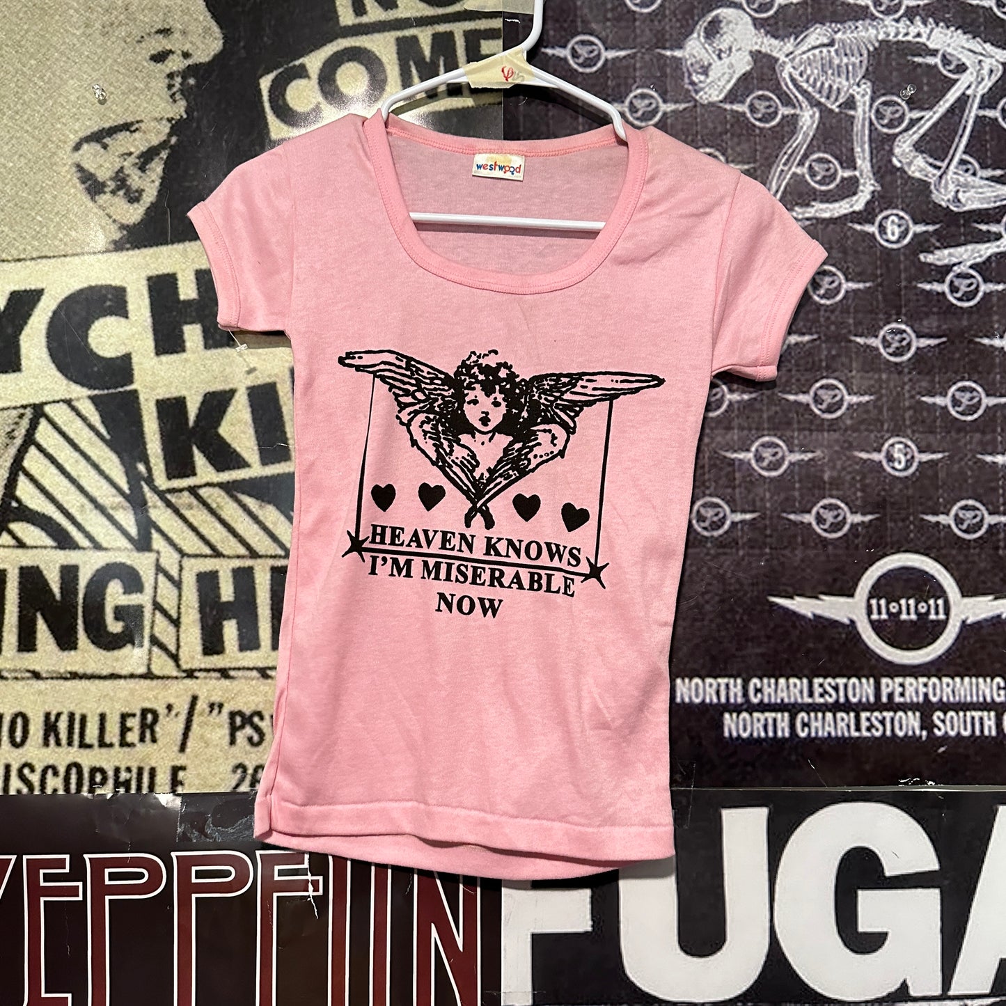 Heaven knows pink babydoll tee