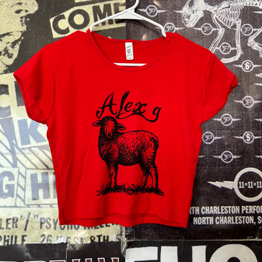 Alex g red baby tee XL