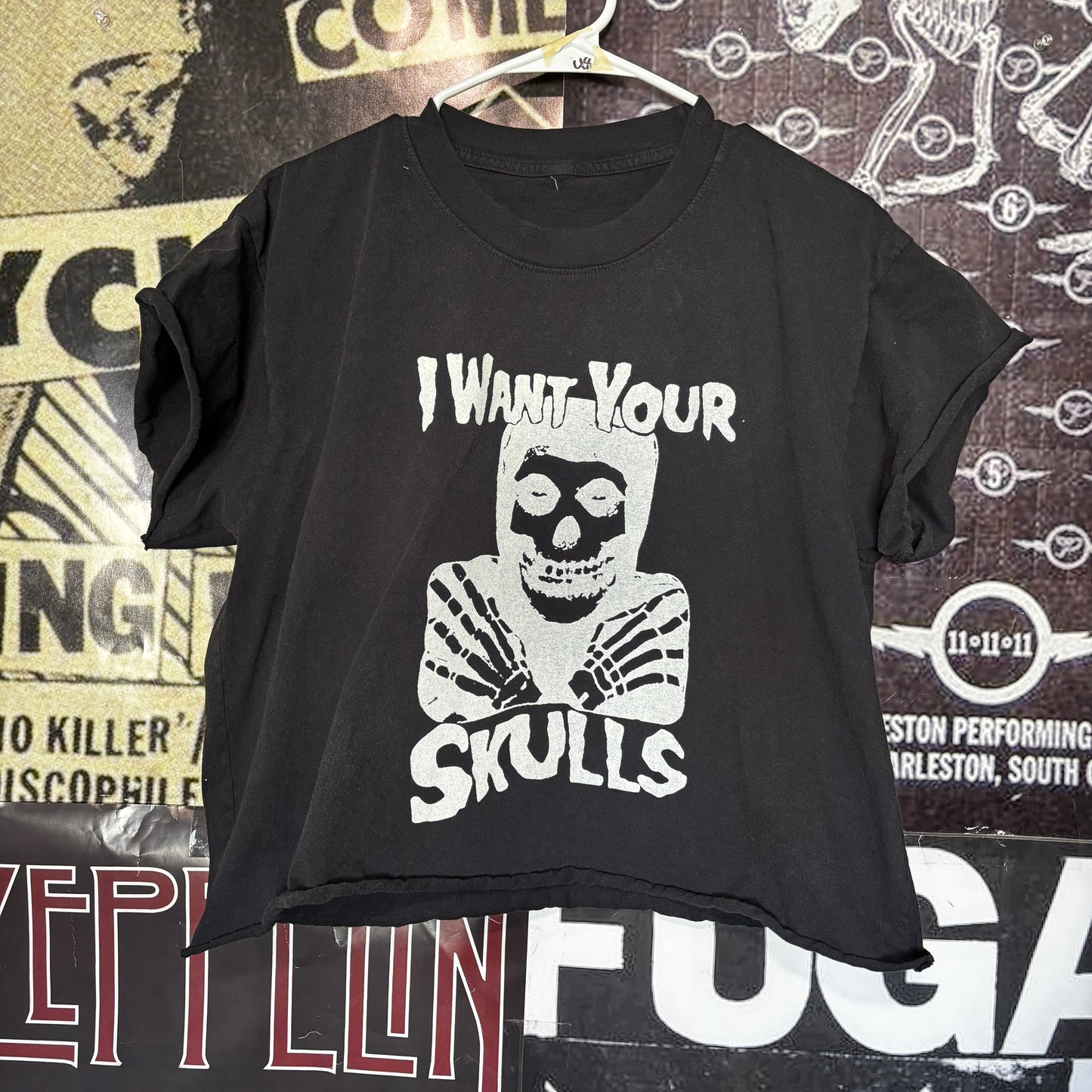 Misfits black cut off t-shirt LAR/XL