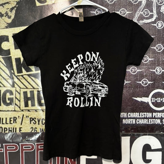 Rollin b&w babydoll tee