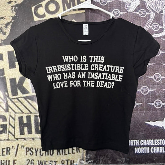 Dead girl lyrics  black crop baby tee