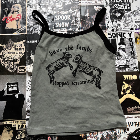 Silence lambs olive/black tank MEDIUM