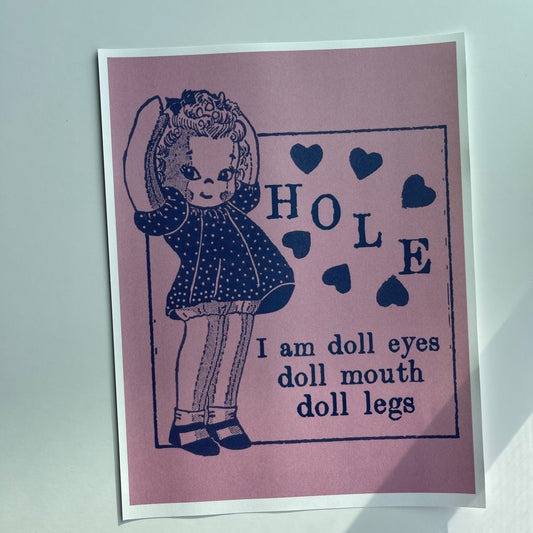 Hole doll parts poster