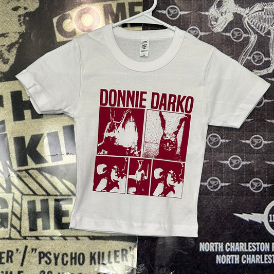 Donnie Darko white/red baby tee XS