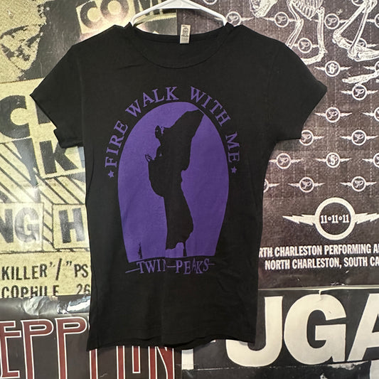 TWIN PEAKS FIRE black/purple baby doll tee  (preorder)