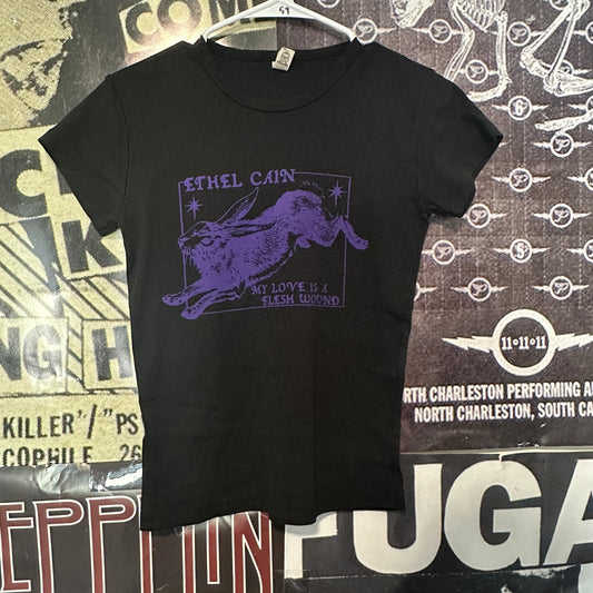 ETHEL CAIN black/purple baby doll tee  (preorder)