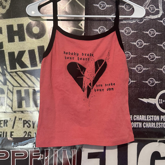 Elliott smith heart red/black ringer tank LAR/XL (ready)