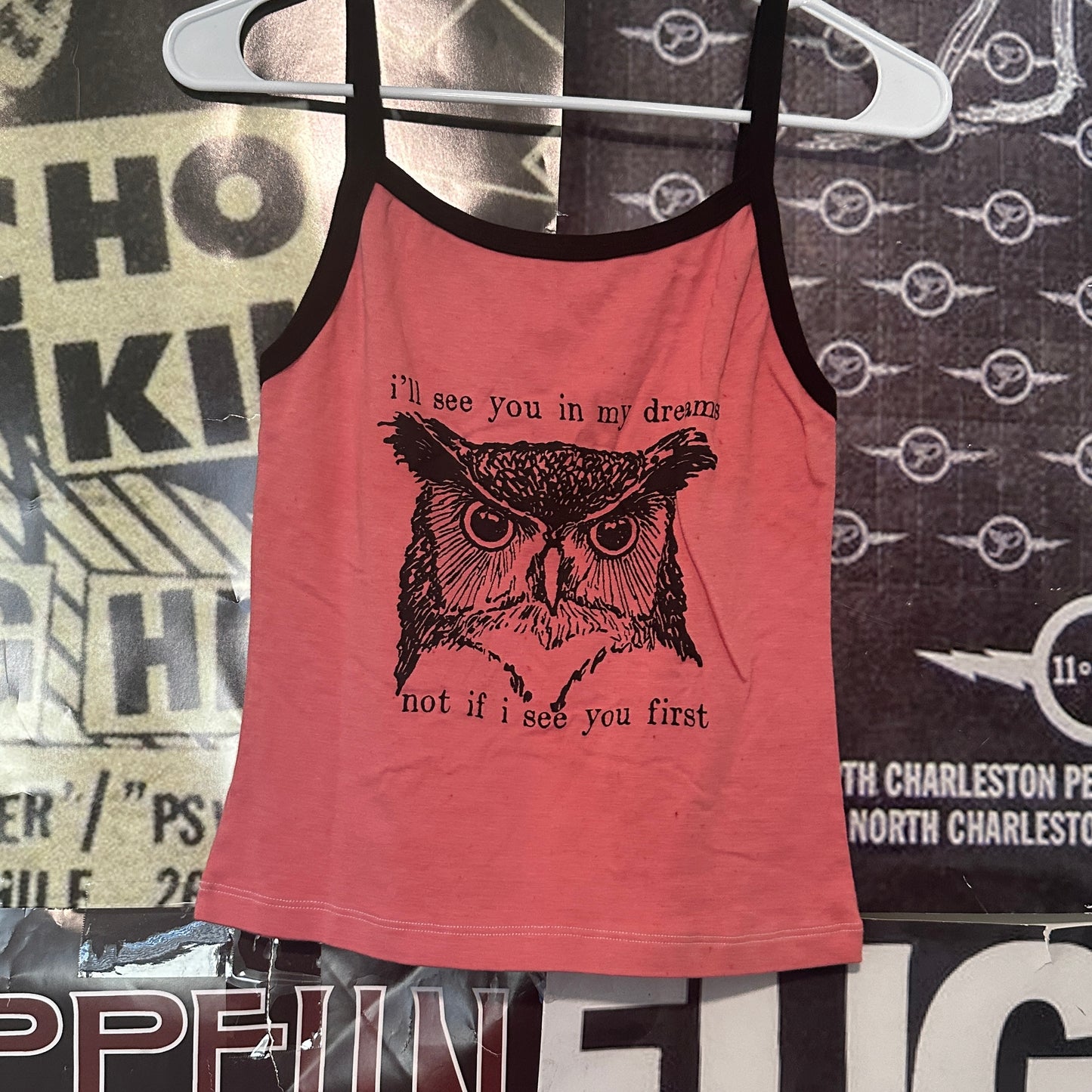 Twin peaks dreams red/black ringer tank LAR/XL (ready)
