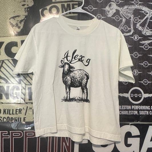 alex g white/black boxy tee LAR (ready)