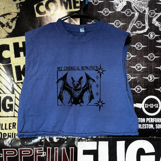chemical blue cut off muscle tank SM/MED