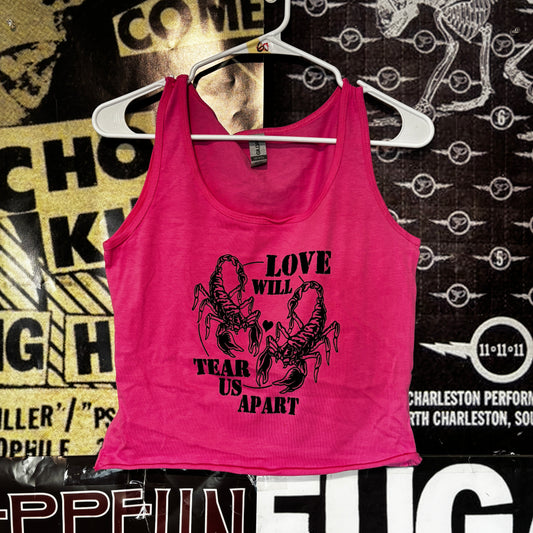 joy division pink cropped tank