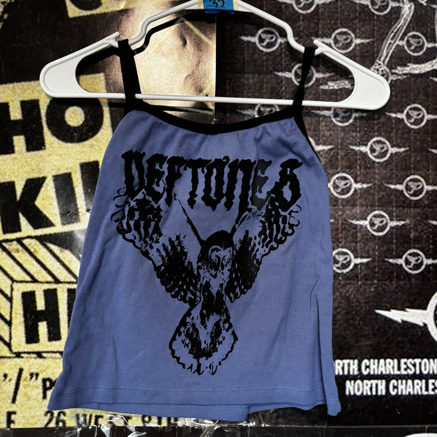 deftones blue/black baby tank