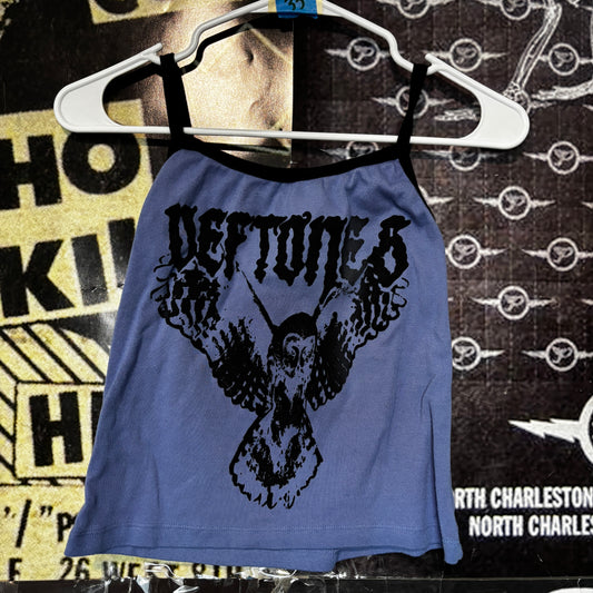 deftones blue/black baby tank