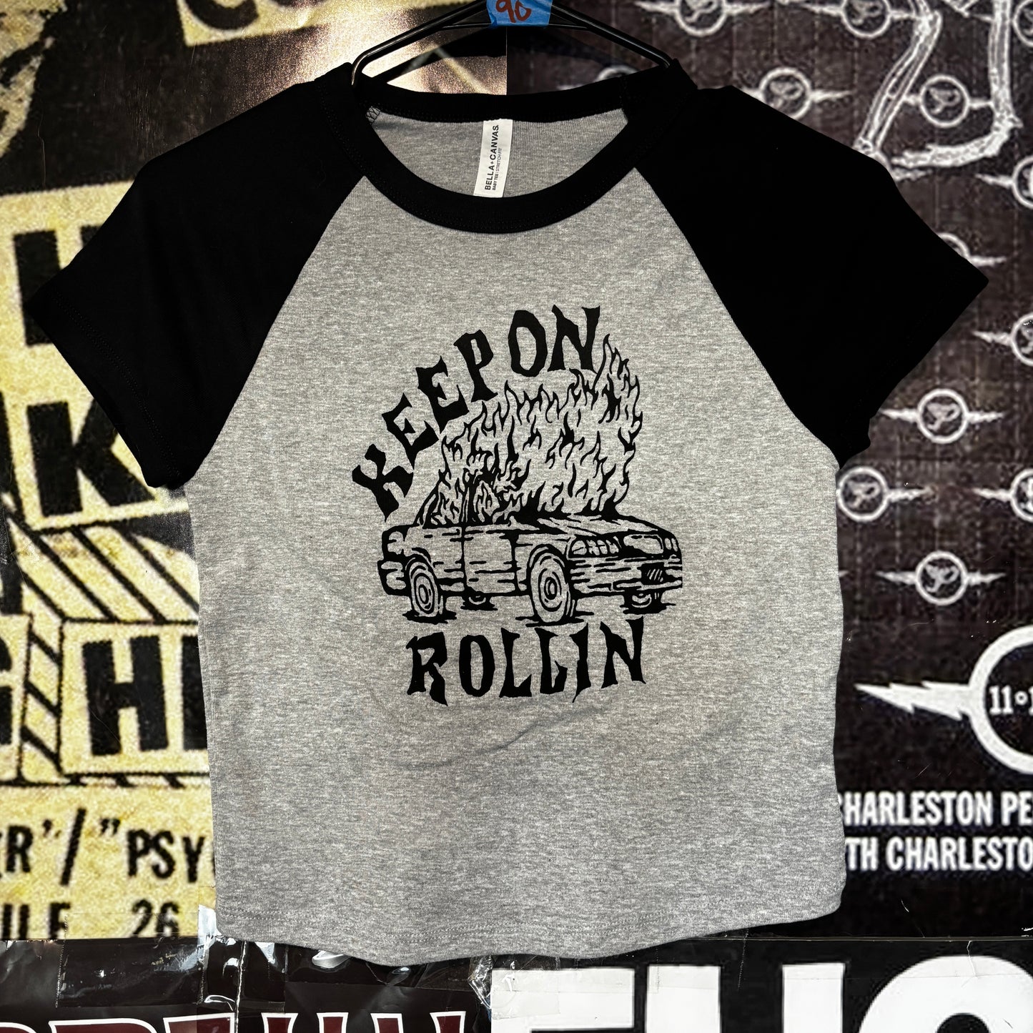 ROLLIN' BLACK/GREY RAGLAN