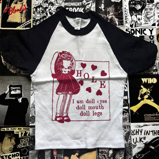 DOLL PARTS PINK RAGLAN XS