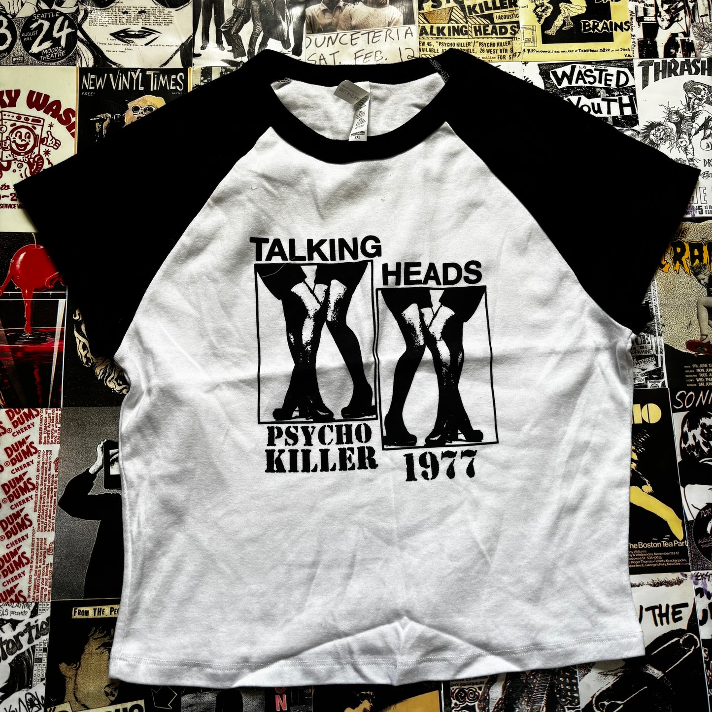 TALKING WHITE/BLACK RAGLAN XL/XXL