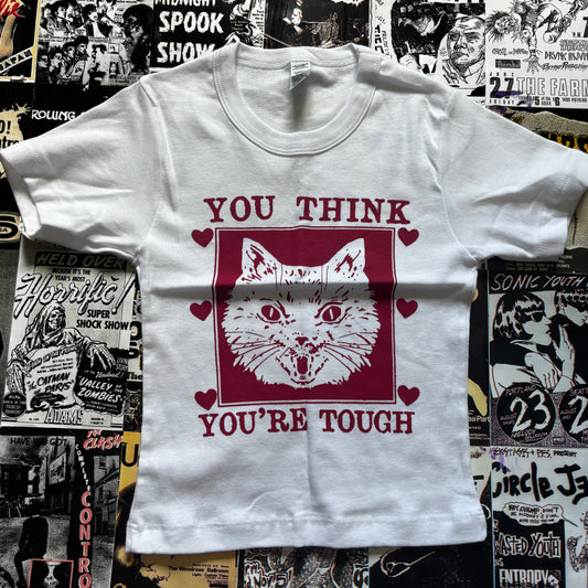 TOUGH WHITE/RED CROP XSMALL