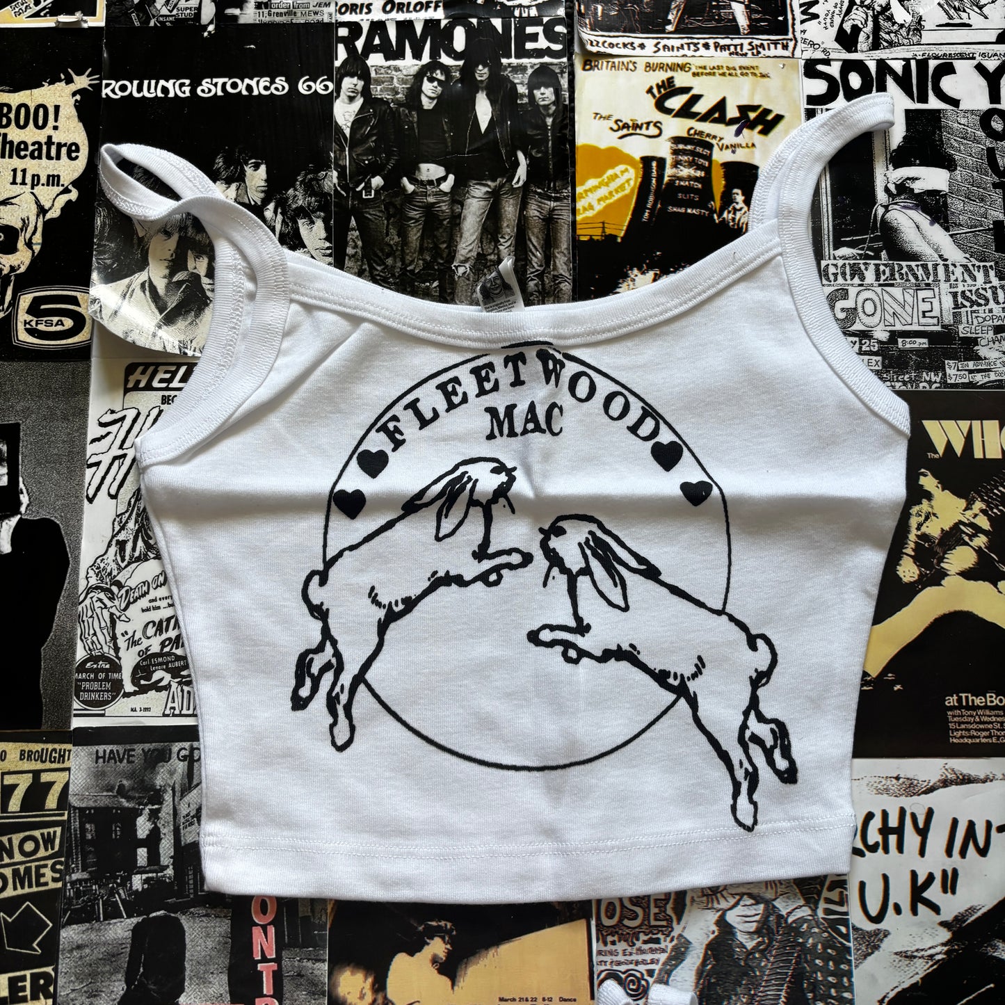 FLEET WHITE CROP TANK MEDIUM