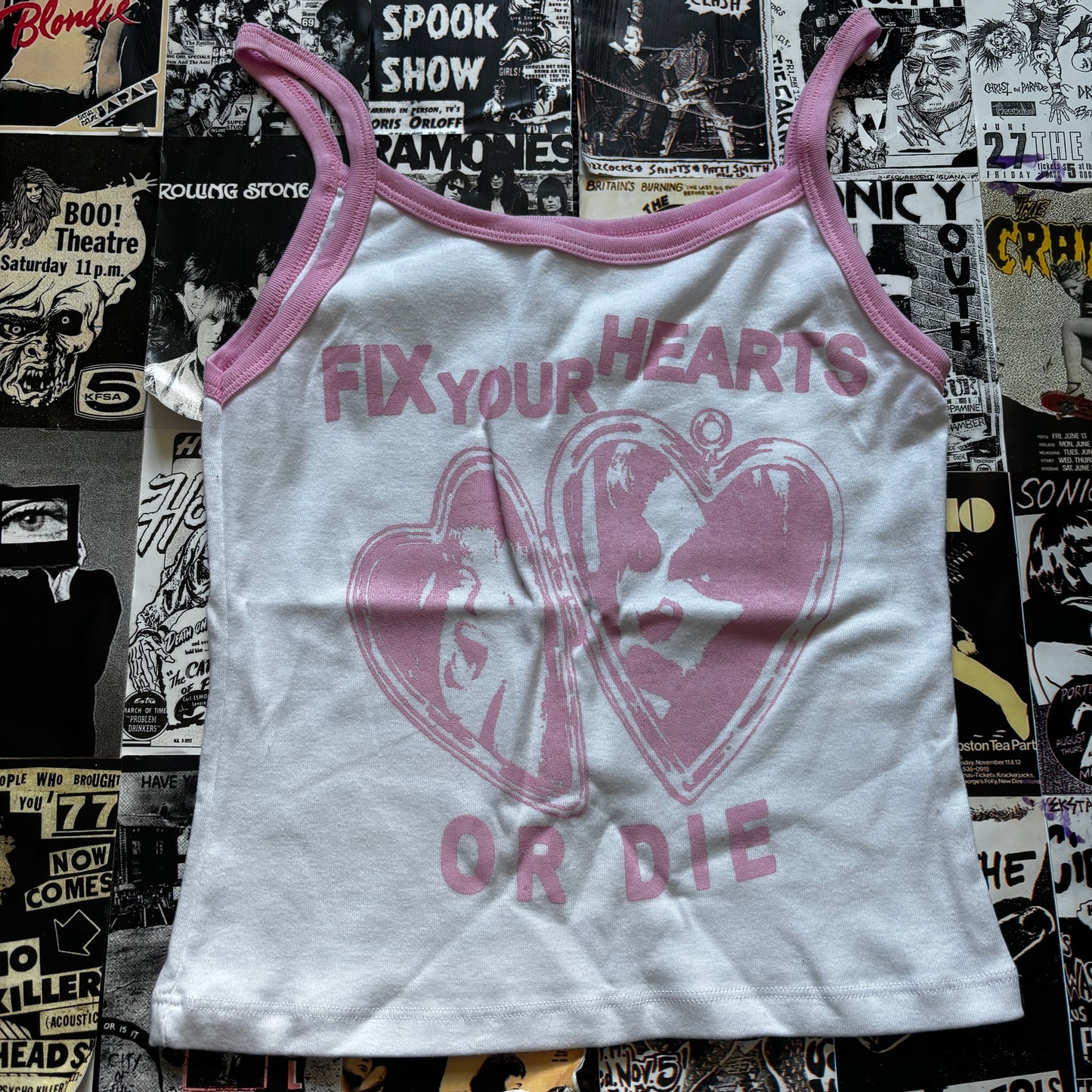 TWIN PINK/WHITE TANK MEDIUM