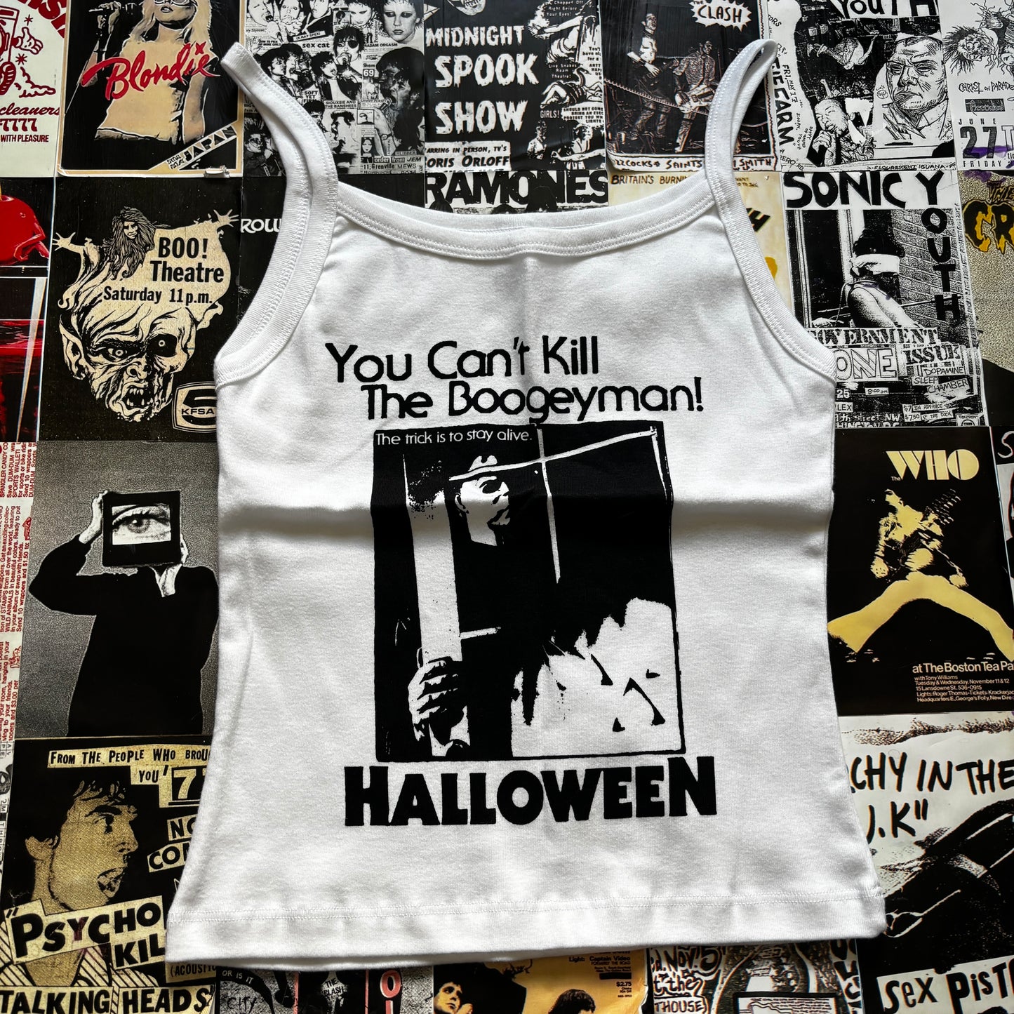 HALLOWEEN WHITE TANK MEDIUM