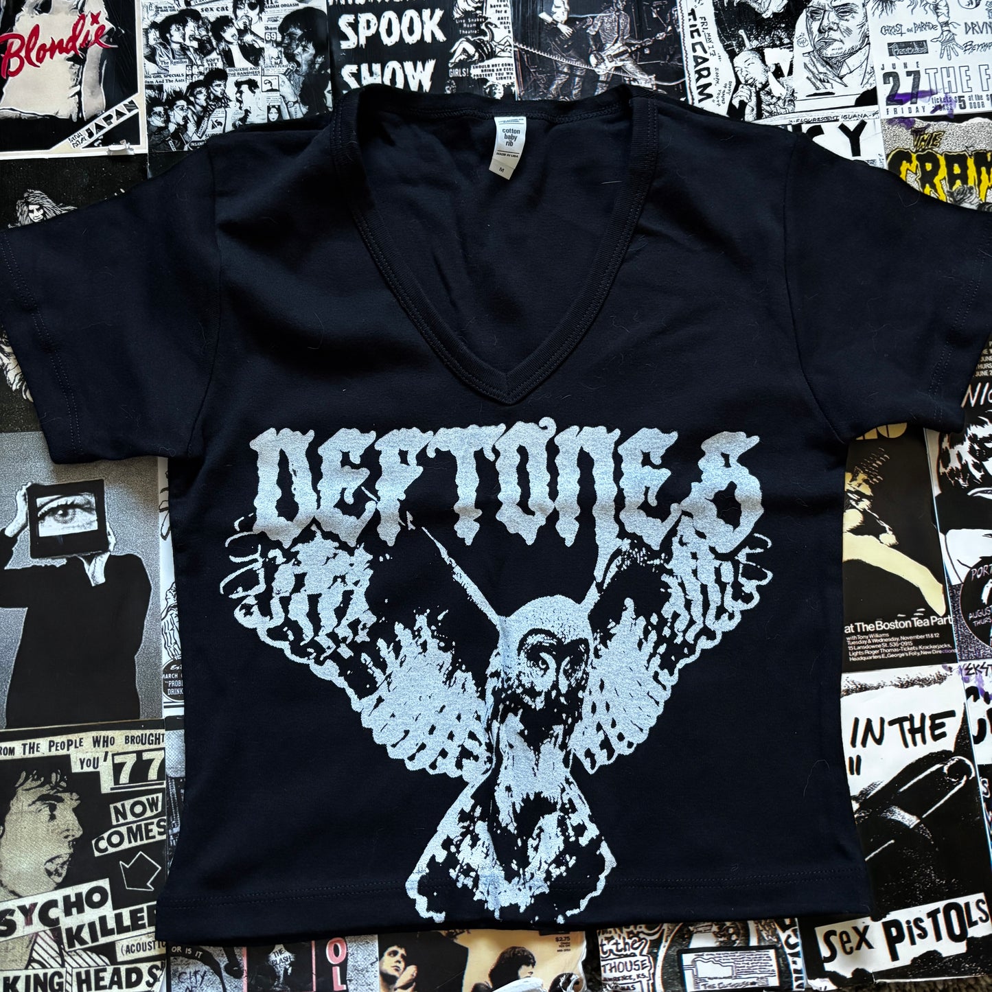 DEF OWL BLACK V-NECK BABY TEE
