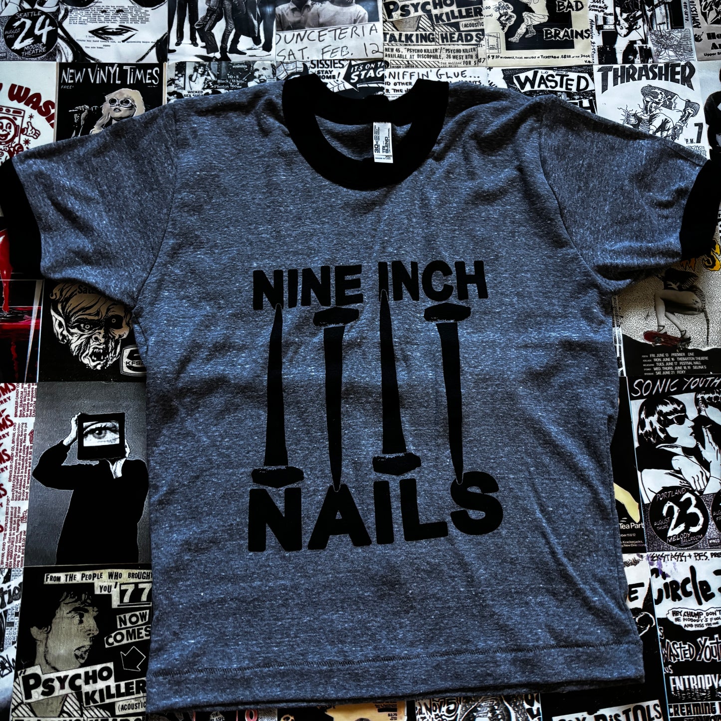 NINE INCH GREY/BLACK RINGER XLARGE