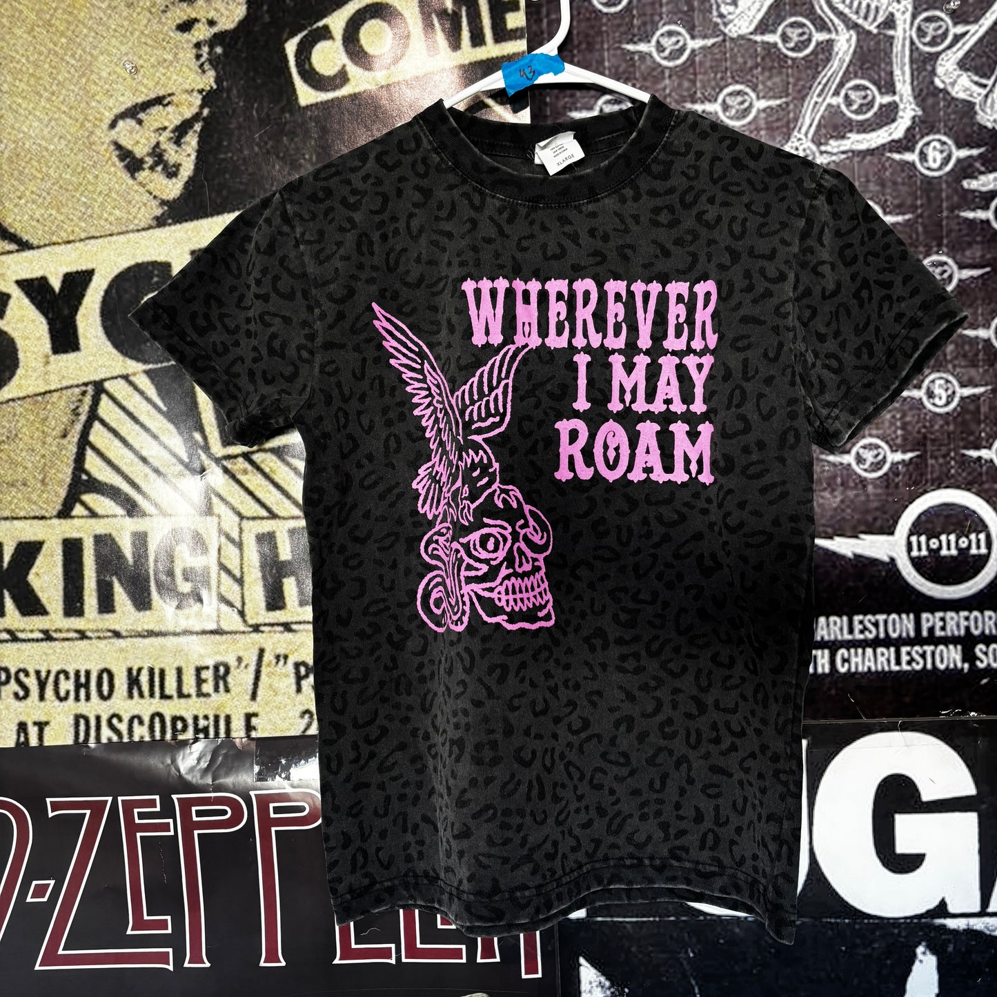 ROAM GREY/PINK CHEETAH SLIM TEE
