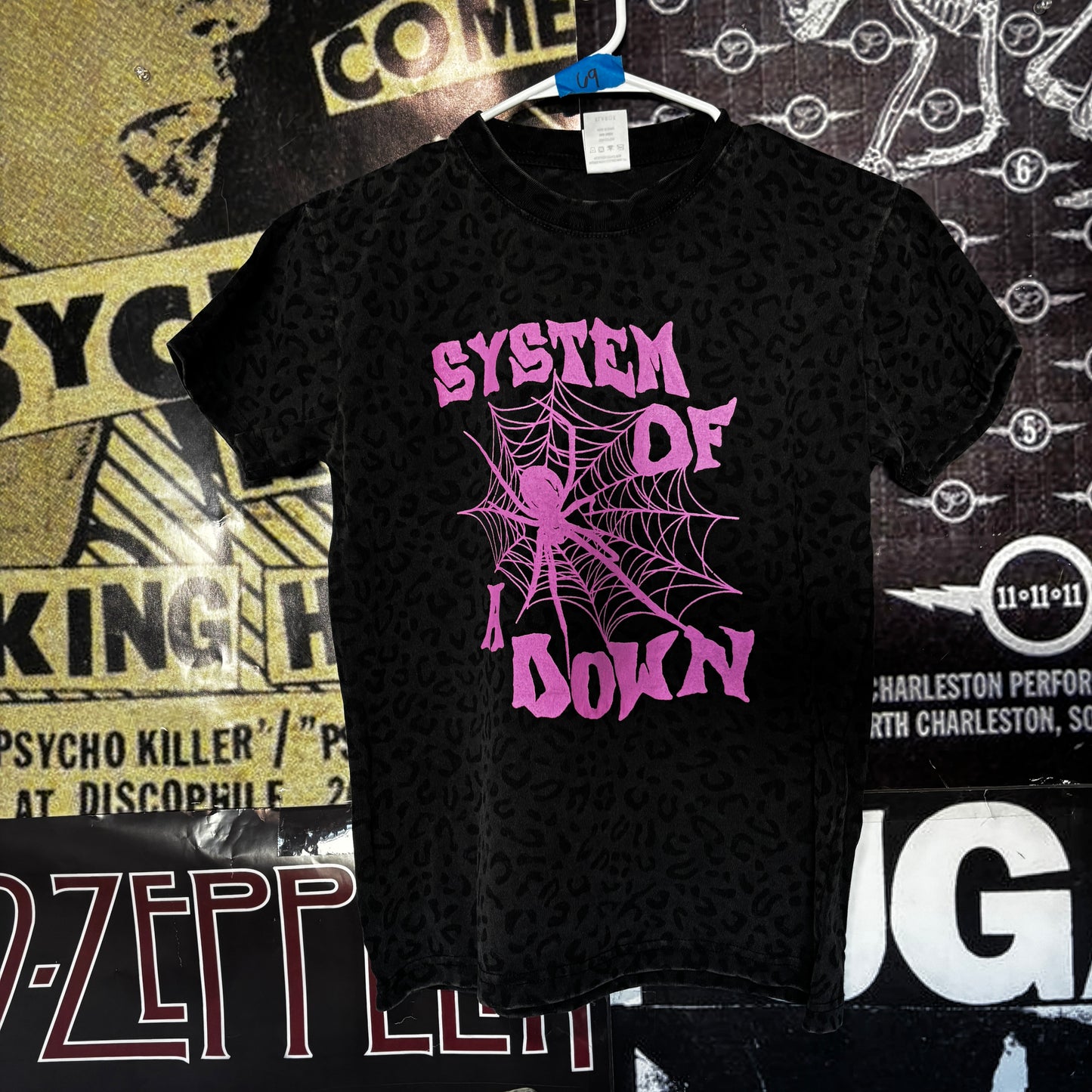 SYSTEM WEBS GREY/PINK CHEETAH SLIM TEE