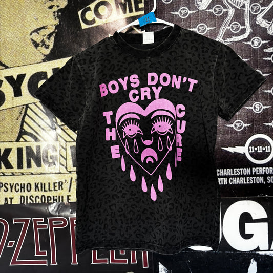 BOYS CRY GREY/PINK CHEETAH SLIM TEE