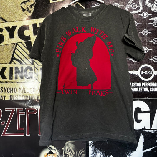 FIRE WALK DARK GREY/RED T-SHIRT