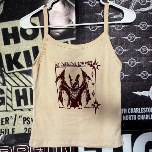 CHEMICAL cream/rust baby tank top