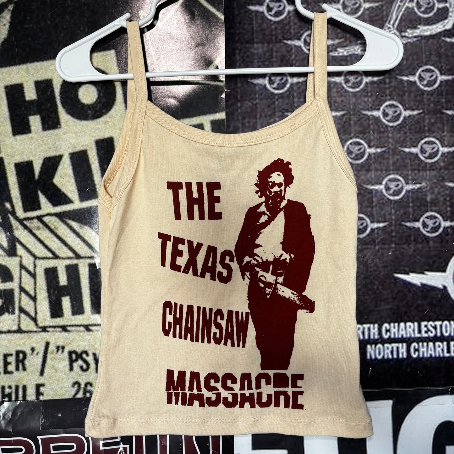 TEXAS cream/rust baby tank top