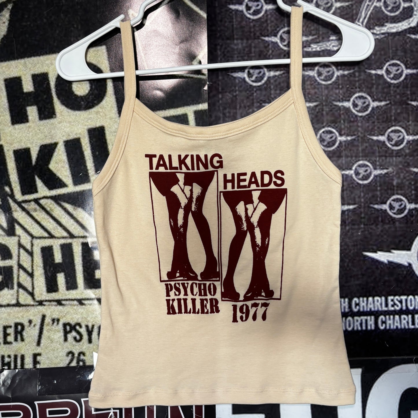 TALKING cream/rust baby tank top