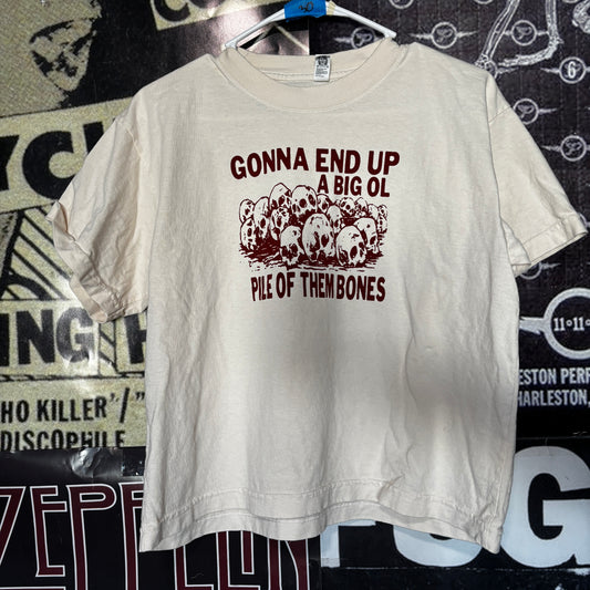 THEM BONES  cream/rust boxy tee