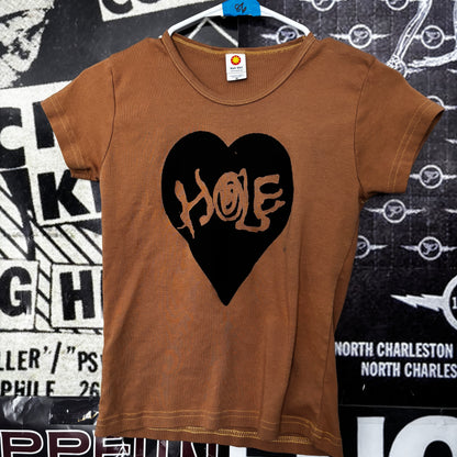 HOLE mustard babydoll tee SM/MED